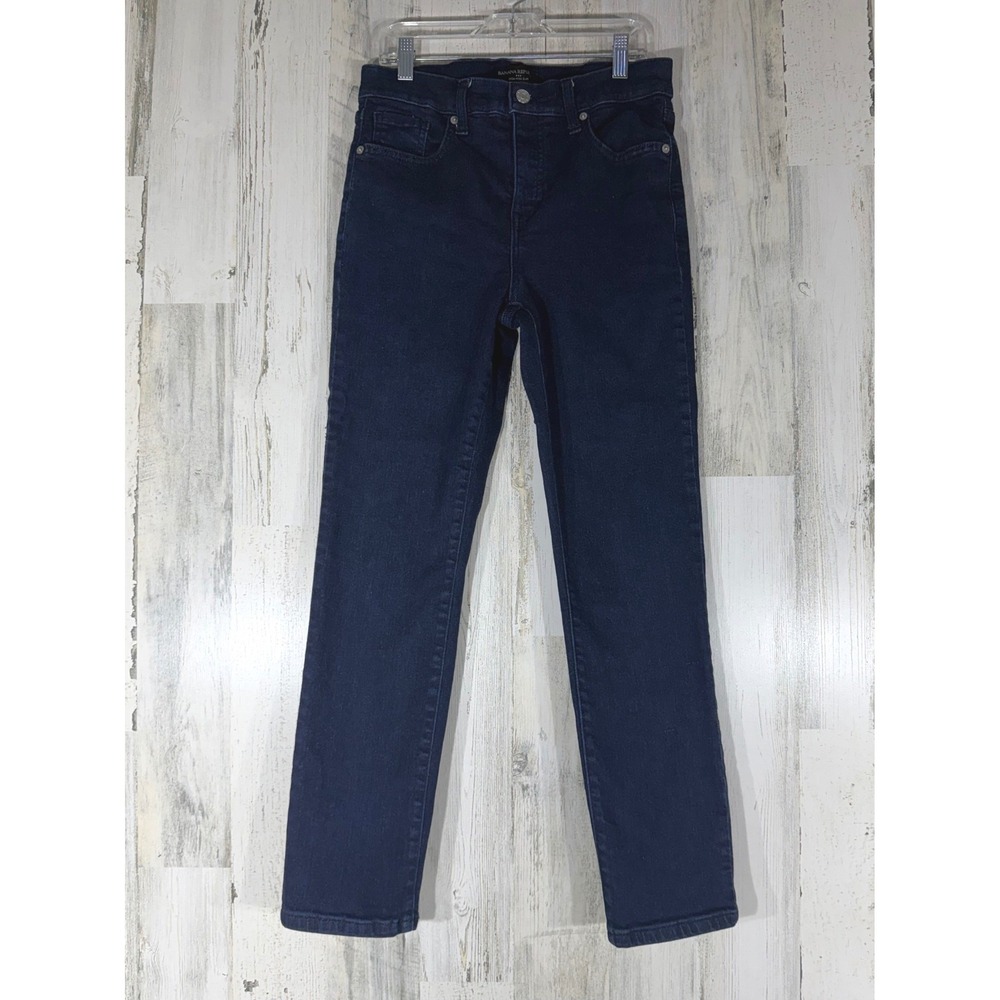 Banana Republic Factory High-Rise Slim Jeans 26/2 Dark Indigo Blue Stretch Denim